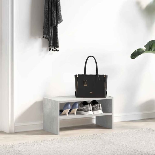 vidaXL Skostativ stablebar betonggrå 60x30x30,5 cm