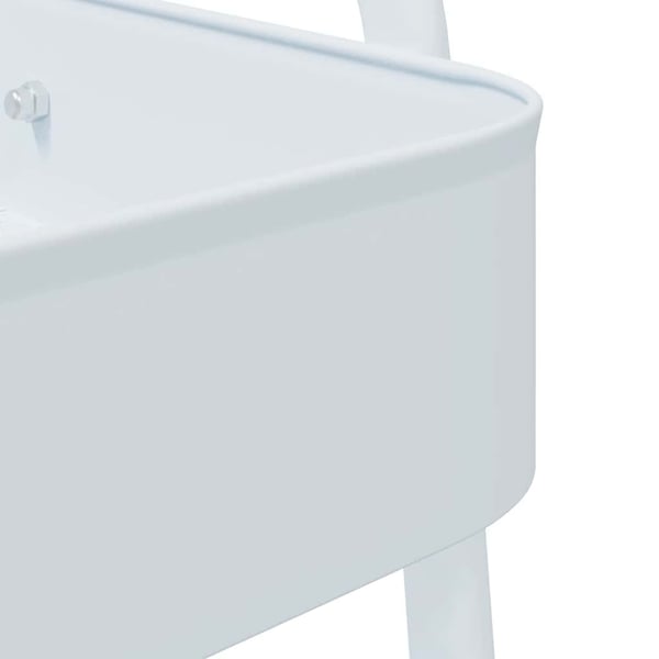 vidaXL Oppbevaringsvogn 3-lags hvit 42x41,5x77 cm akryl