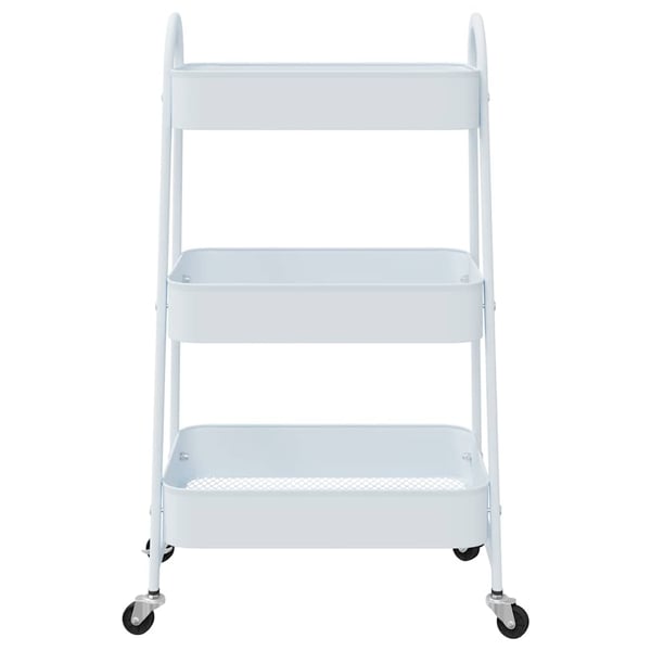vidaXL Oppbevaringsvogn 3-lags hvit 42x41,5x77 cm akryl