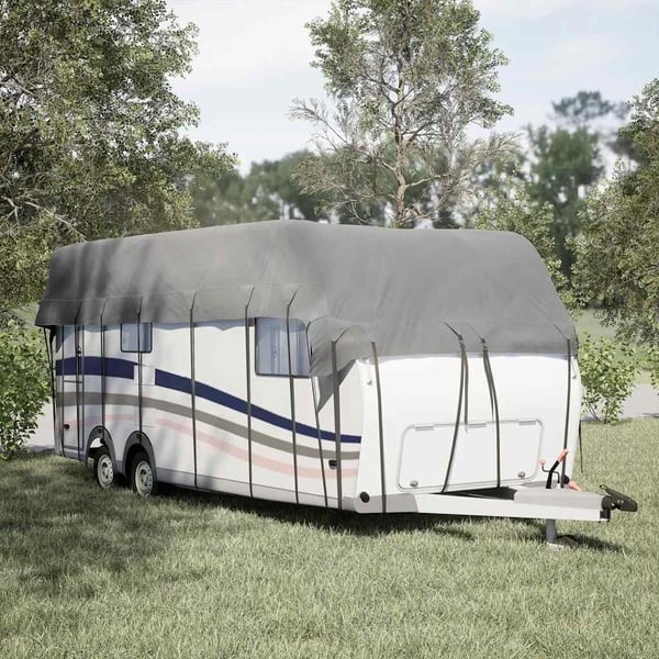 vidaXL Overdækning til campingvogn grå 800x300 cm nonwoven
