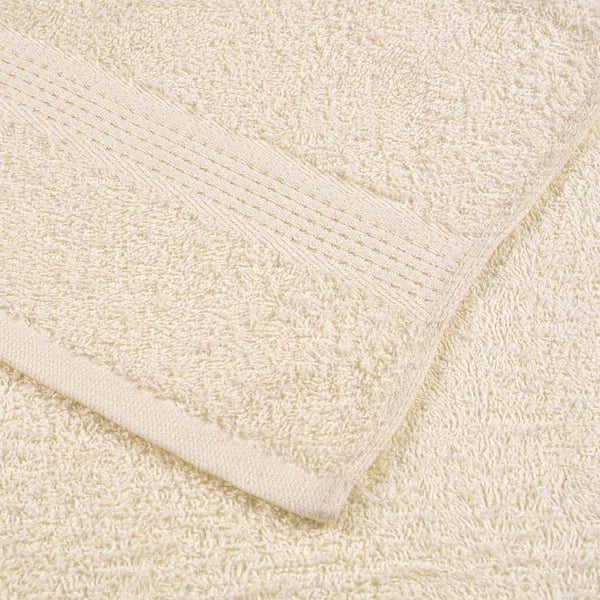 vidaXL Håndklær FROGN 4 stk kremhvit 50x100 cm 360 gsm