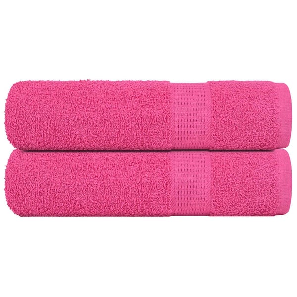 vidaXL Håndklær FROGN 2 stk rosa 50x100 cm 360 gsm