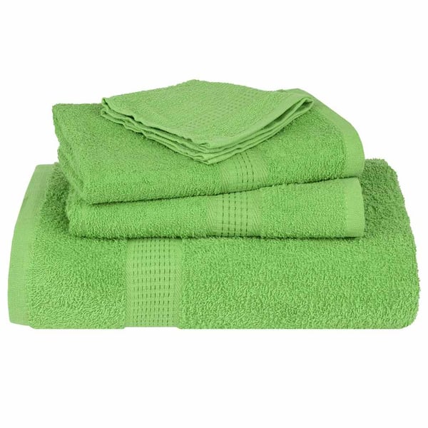 vidaXL Vaskehåndklær FROGN 10 stk eplegrønn 30x30 cm 360 gsm