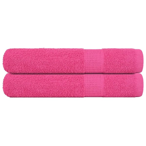 vidaXL Badstuhåndklær FROGN 2 stk rosa 80x200 cm 360 gsm