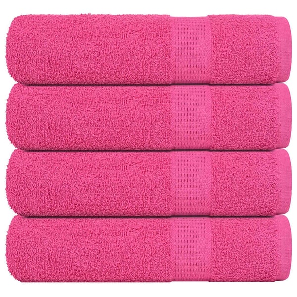 vidaXL Dusjhåndklær FROGN 4 stk rosa 70x140 cm 360 gsm