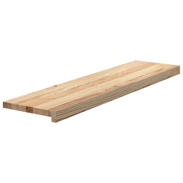 vidaXL Trappetrinn 4 stk ubehandlet 100x25x2 cm heltre eik