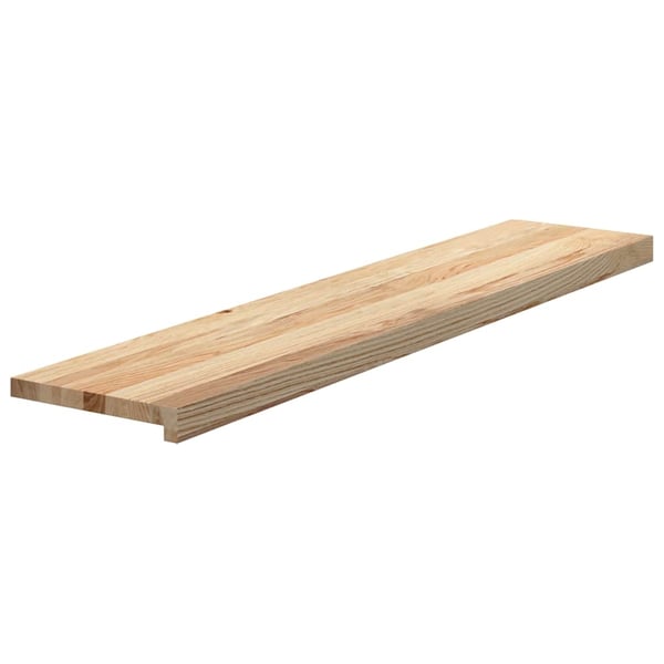 vidaXL Trappetrinn 4 stk ubehandlet 120x30x2 cm heltre eik
