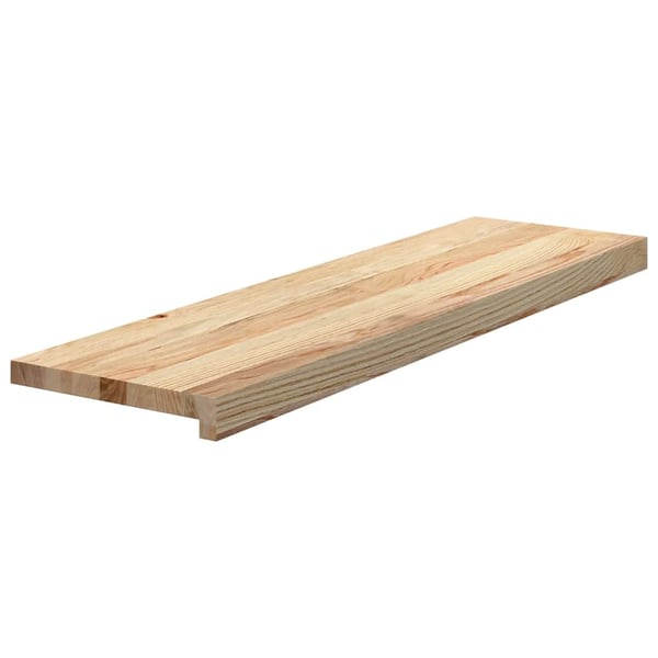 vidaXL Trappetrinn 8 stk ubehandlet 90x25x2 cm heltre eik