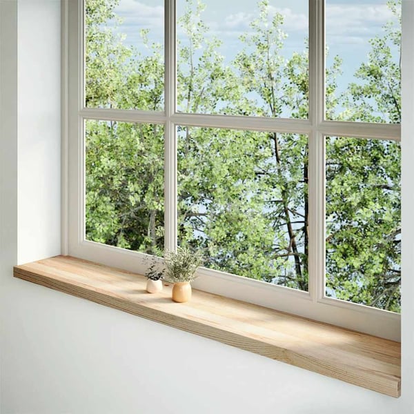vidaXL Vinduskarmer 2 stk ubehandlet 160x30x2 cm heltre eik