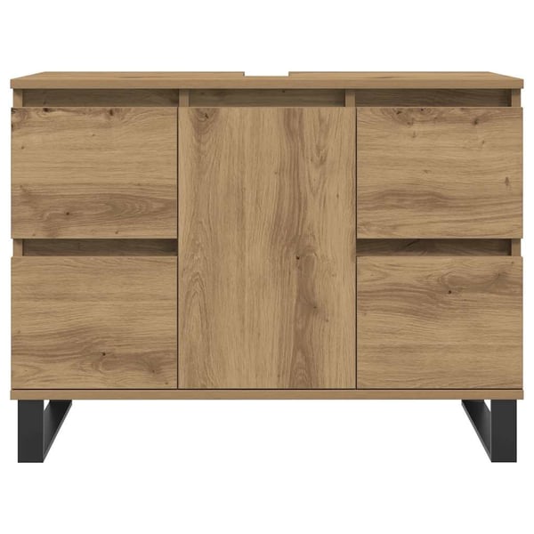 vidaXL Badeservantskap artisan eik 80x33x60 cm konstruert tre