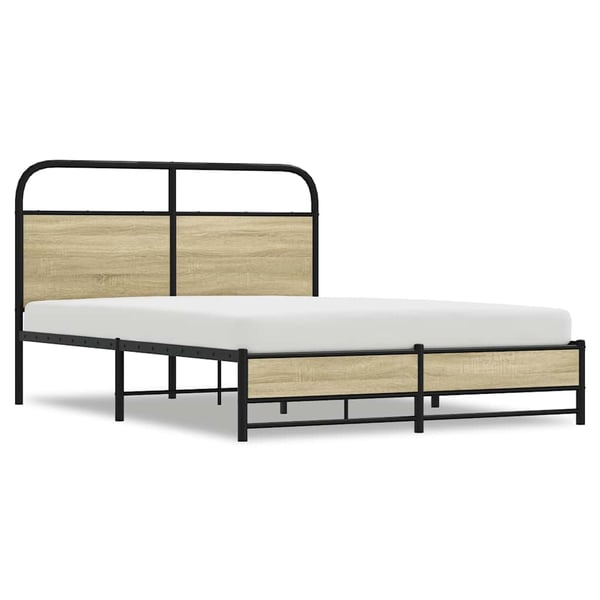 vidaXL Sengeramme uten madrass sonoma eik 120x190 cm konstruert tre