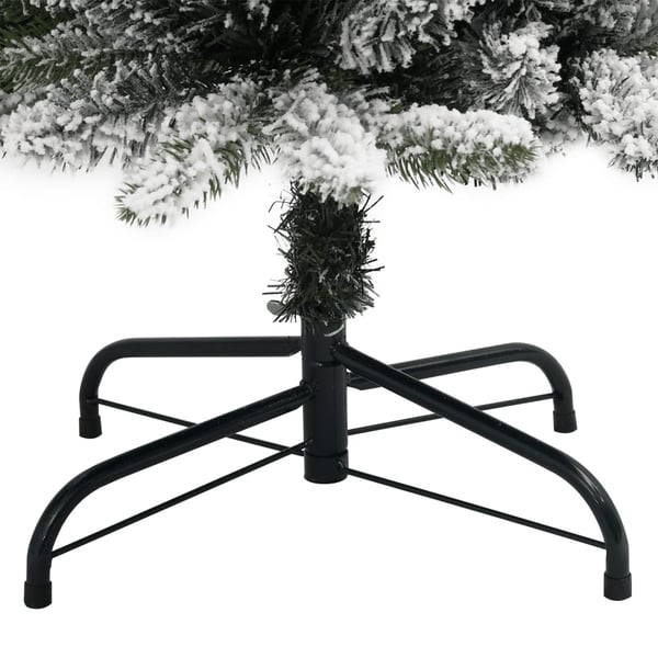 vidaXL Kunstig juletre med 300 LED og flokket snø 180 cm