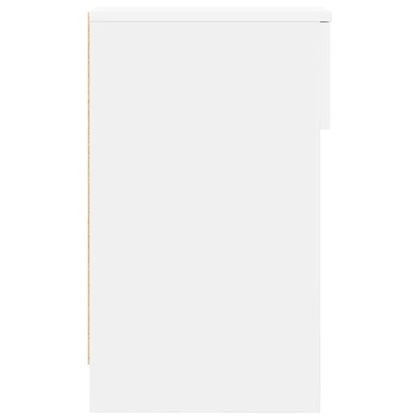 vidaXL Nattbord med skuff 2 stk hvit 20x36x60 cm
