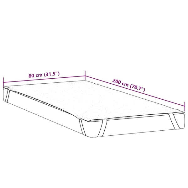 vidaXL Patjansuoja valkoinen 80x200 cm Vedenpitävä