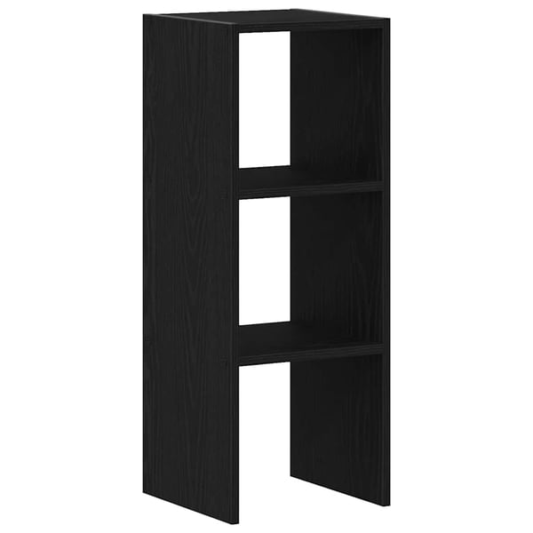 vidaXL Bokhylle stablebar svart eik 30x30x80 cm konstruert tre