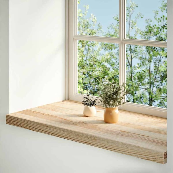 vidaXL Vinduskarmer 2 stk ubehandlet 70x40x2 cm heltre eik