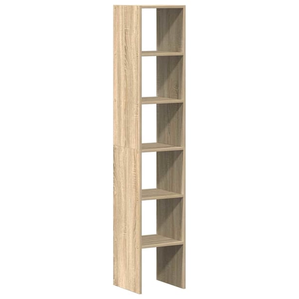vidaXL Bokhyller 2 stk stablebar sonoma eik 30x30x80 cm konstruert tre