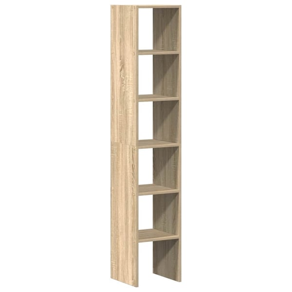 vidaXL Bokhyller 2 stk stablebar sonoma eik 30x30x80 cm konstruert tre
