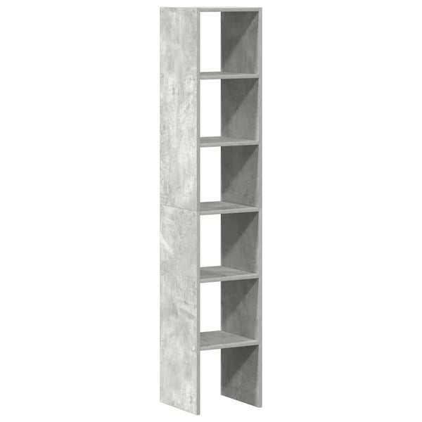 vidaXL Bokhylle 2 stk stablebar betong grå 30x30x80 cm konstruert tre