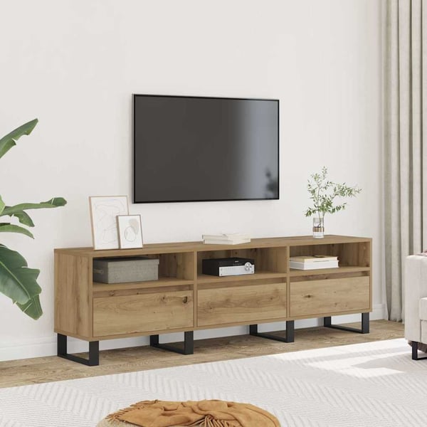 vidaXL TV-benk artisan eik 150x30x44,5 cm konstruert tre