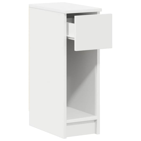 vidaXL Nattbord med skuff hvit 20x36x60 cm