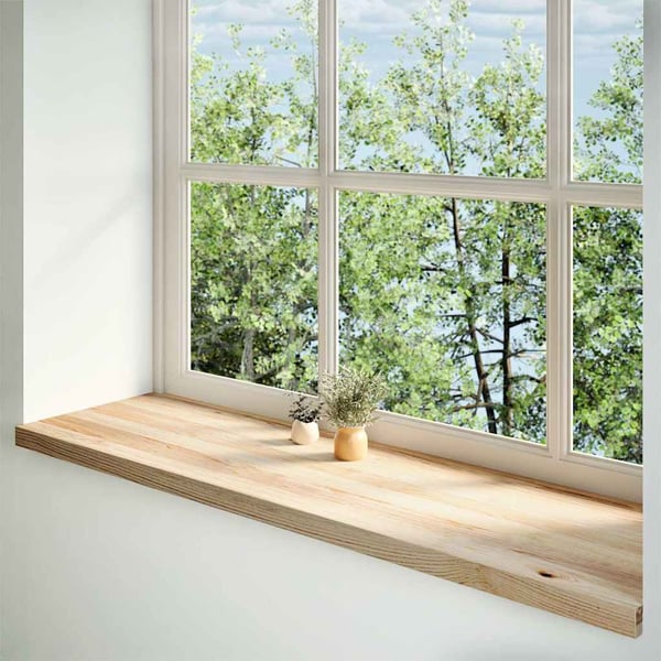 vidaXL Vinduskarmer 2 stk ubehandlet 140x40x2 cm heltre eik