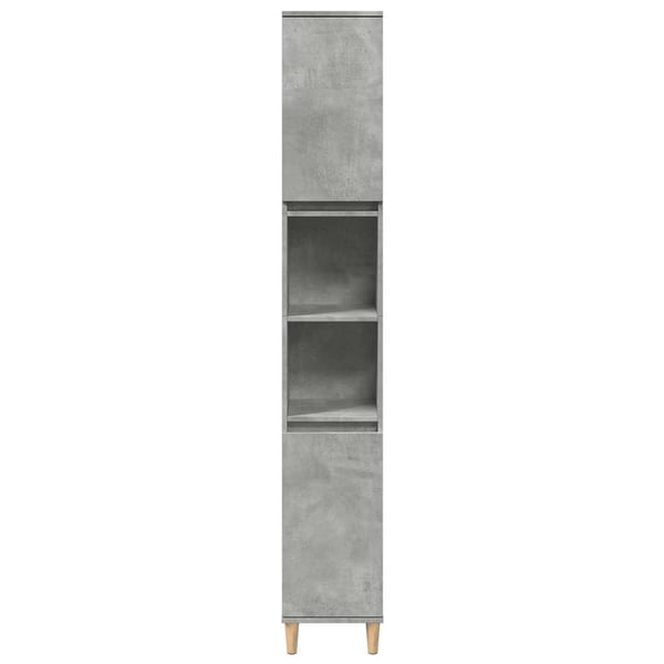 vidaXL Baderomsskap betonggrå 30x30x190 cm konstruert tre