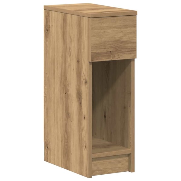 vidaXL Nattskap med skuff 2 stk artisan eik 20x36x60 cm