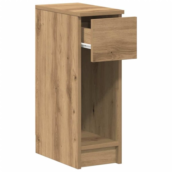 vidaXL Nattskap med skuff 2 stk artisan eik 20x36x60 cm