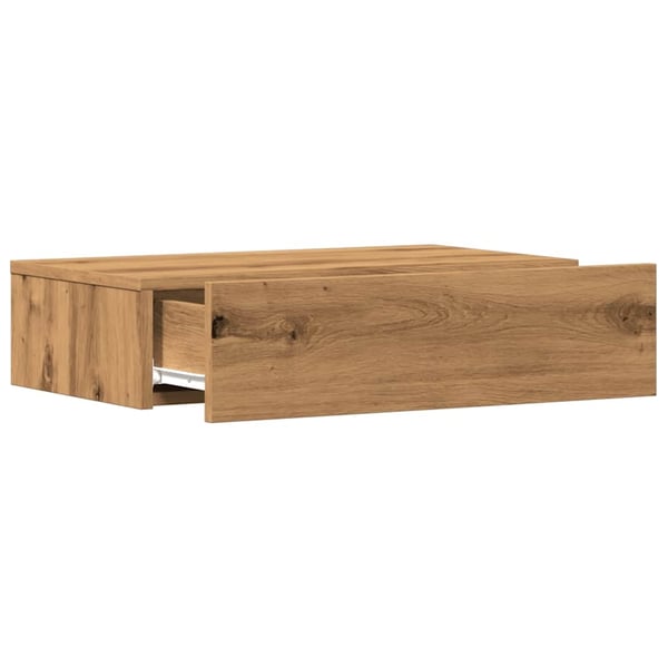 vidaXL TV-benker med LED-lys 2 stk artisan eik 60x35x15,5 cm