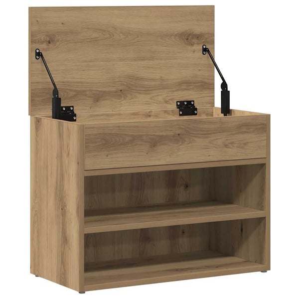vidaXL Skohylle artisan eik 60x30x45 cm konstruert tre