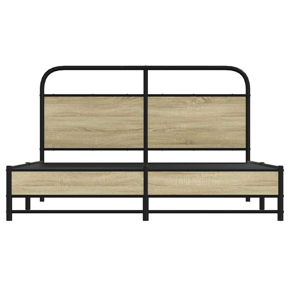 vidaXL Sengeramme uten madrass sonoma eik 150x200 cm konstruert tre