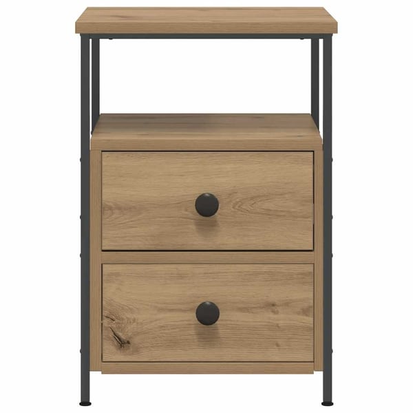 vidaXL Nattbord 2 stk artisan eik 34x35,5x50 cm konstruert tre