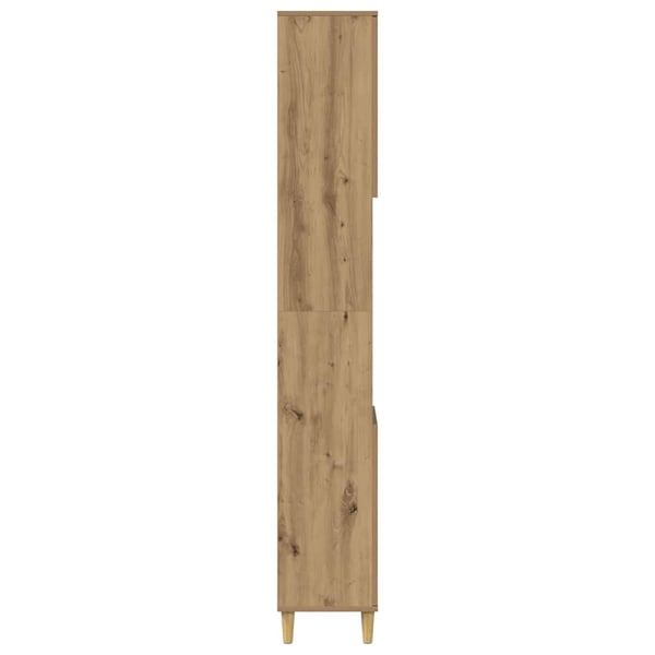 vidaXL badeværelsesskab 30x30x190 cm konstrueret træ kunsteg