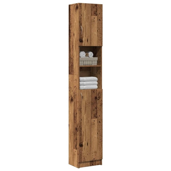 vidaXL Baderomsskap gammelt tre 32x25,5x190 cm konstruert tre
