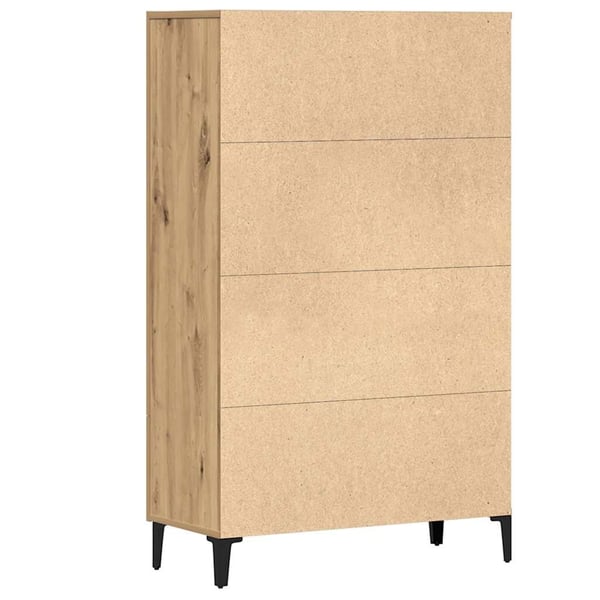 vidaXL Highboard artisan eik 70x31x115 cm konstruert tre