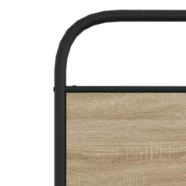 vidaXL Sengeramme uten madrass røkt eik 90x190 cm konstruert tre