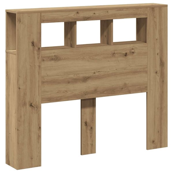 vidaXL Sengegavl med LED artisan eik 120x18,5x103,5 cm konstruert tre