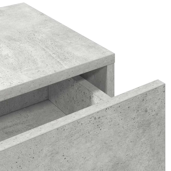 vidaXL Vegghylle med skuffer betonggrå 60x26,5x15 cm konstruert tre