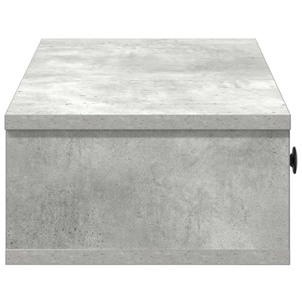 vidaXL Vegghylle med skuffer betonggrå 100x37,5x19 cm konstruert tre