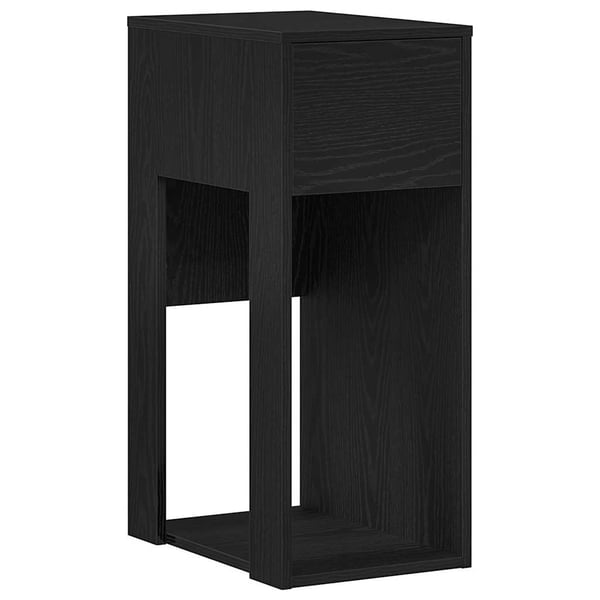 vidaXL Datatårnstativ med skuff svart 30x44x74 cm
