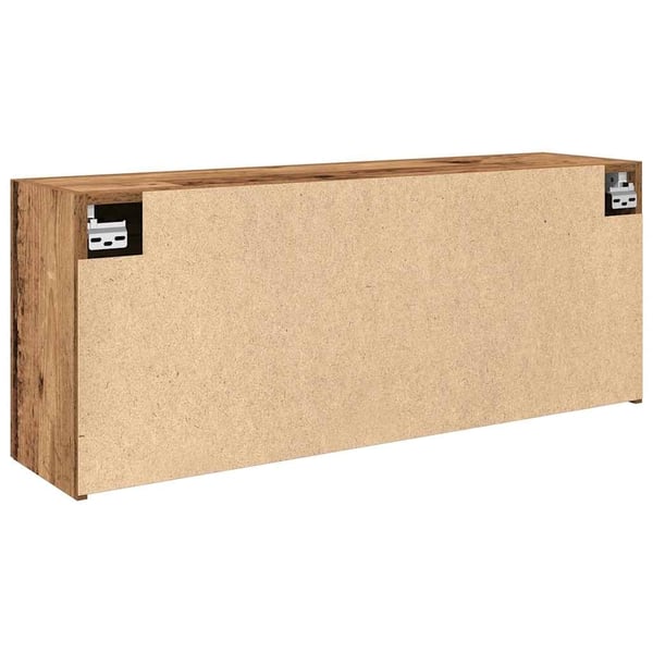 vidaXL Veggskap til baderom gammelt tre 100x25x40 cm konstruert tre