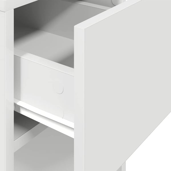 vidaXL Datatårnstativ med skuff hvit 30x44x74 cm