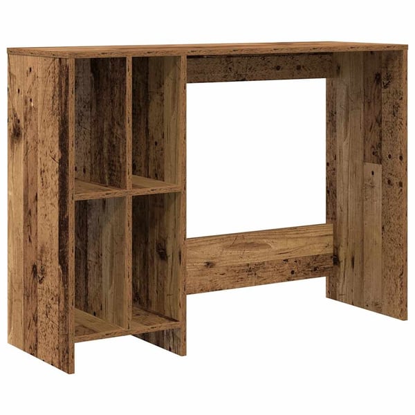 vidaXL skrivebord 102,5x35x75 cm konstrueret træ antikt træ