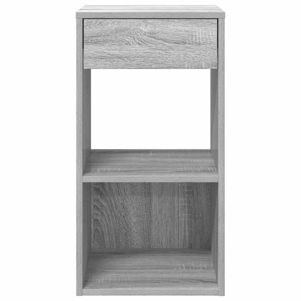vidaXL Nattbord med skuff 2 stk grå sonoma 35x34x66,5 cm