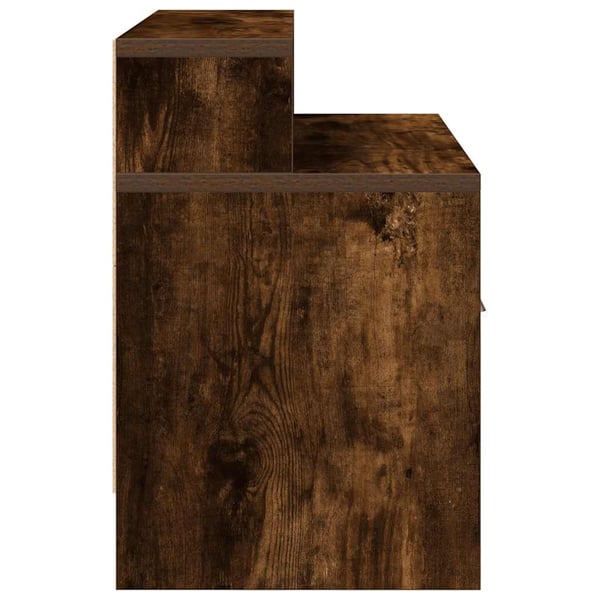 vidaXL sengebord med skuffe 51x31x47 cm røget egetræsfarve