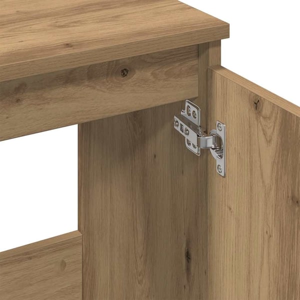 vidaXL Servantskap artisan eik 58x33x60 cm konstruert tre