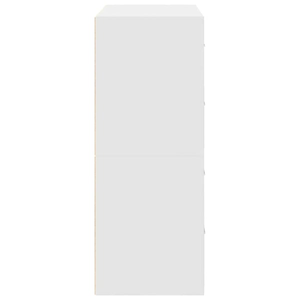 vidaXL Skap med 2 skuffer 2 stk hvit 60x31x40 cm konstruert tre