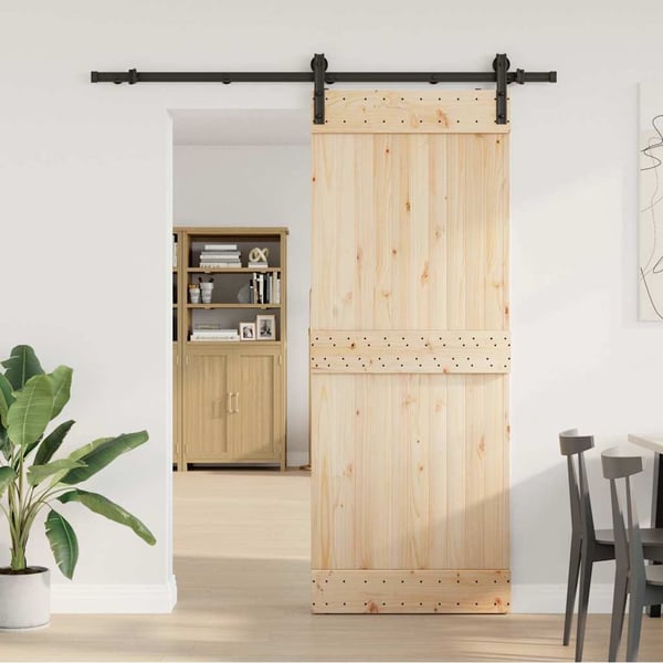 vidaXL Utstyr for skyvedør 183 cm stål svart