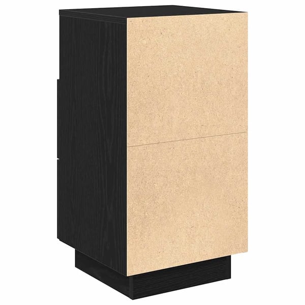 vidaXL sengebord med 2 skuffer 36x36x68 cm sort